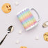 Pastel Rainbow Entrelac Knitting Mug